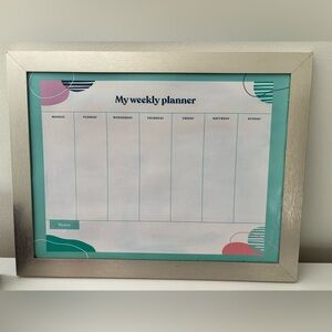 Silver and Teal Weekly Planner